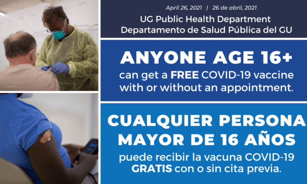 Ahora Toda Persona Mayor de 16 Años Puede Recibir una Vacuna Contra el COVID-19 Gratis en Cualquiera de las Localidades de Vacunación del Departamento de Salud Pública del Gobierno Unificado