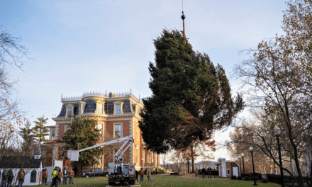 La mansión del gobernador de Missouri recibe sus árboles de navidad